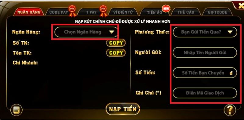 TRANG CHỦ 268 Hướng dẫn chi tiết Nạp/Rút tiền tại OK88
